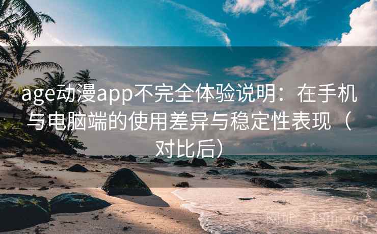 age动漫app不完全体验说明：在手机与电脑端的使用差异与稳定性表现（对比后）