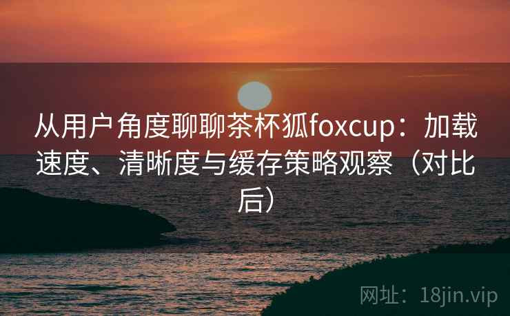 从用户角度聊聊茶杯狐foxcup：加载速度、清晰度与缓存策略观察（对比后）
