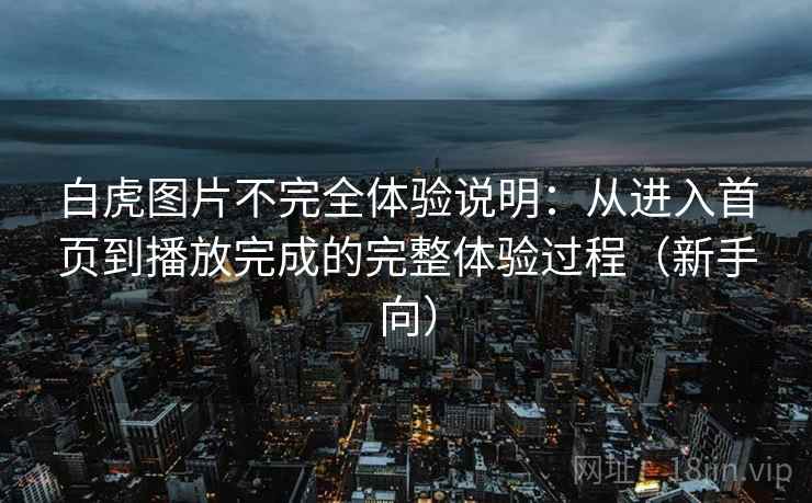 白虎图片不完全体验说明：从进入首页到播放完成的完整体验过程（新手向）